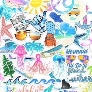 50/$13 - Waterproof - Vinyl Stickers